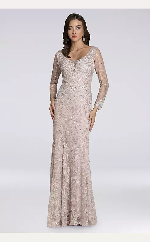 Lara Beth Lace Long-Sleeve Gown | David's Bridal