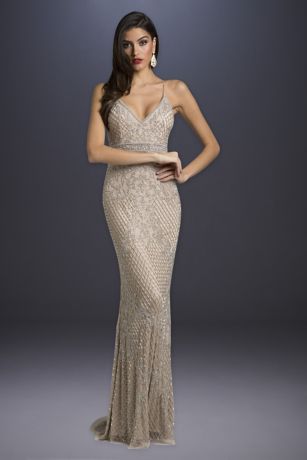 sparkly sheath wedding dress