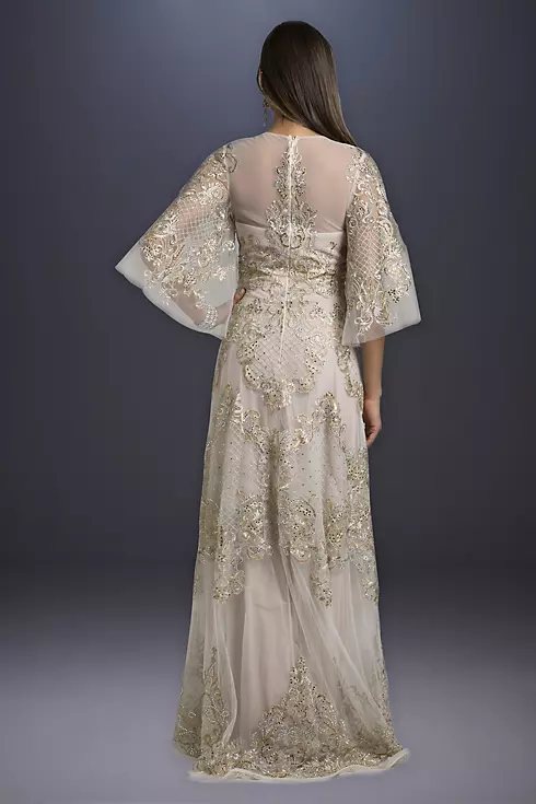 Lara Amber Lattice Lace Wedding Dress Image 2