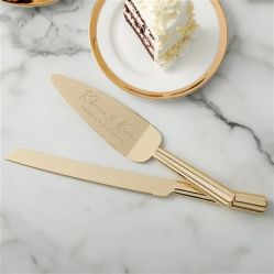 personalized cake knife set
