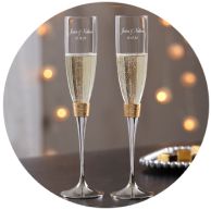 personalized champagne flutes