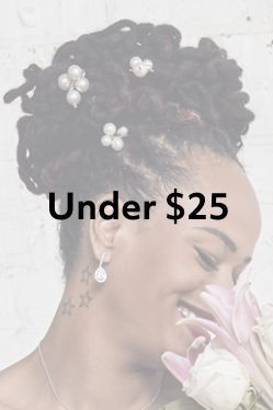 bride with hair pins promoting under $25