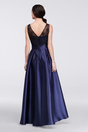david's bridal mikado high low