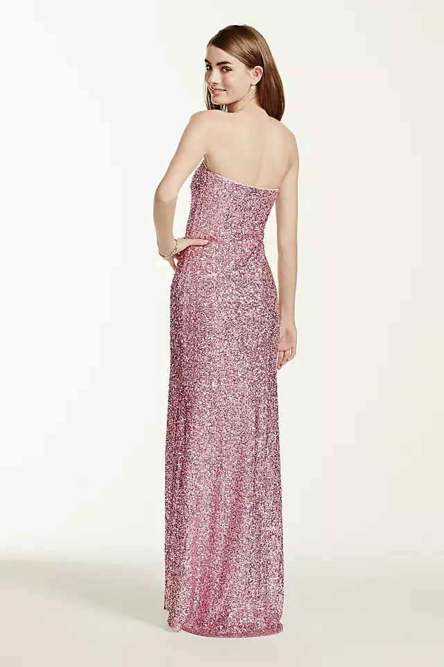 Strapless All Over Sequin Dress Image 2