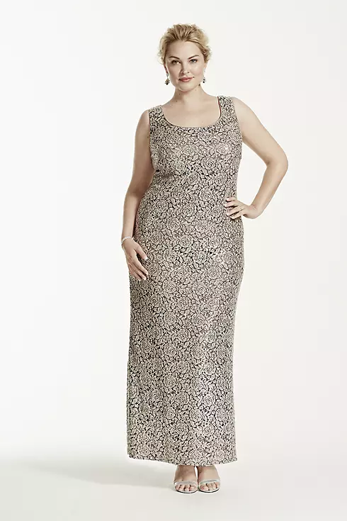 Sleeveless Sequin Dress with Chiffon Caplet Image 2