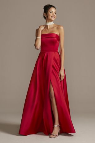 simple red wedding dresses
