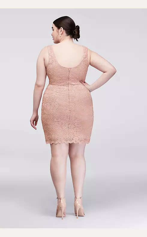 Sleeveless Lace Cocktail Dress with Beaded Waist Image 2