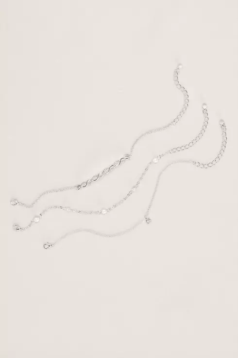 Pearl and Crystal Bracelet Set Image 2