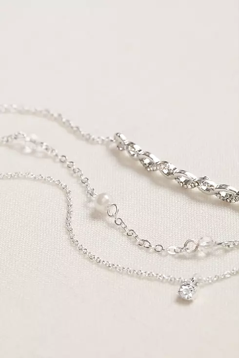 Pearl and Crystal Bracelet Set Image 1