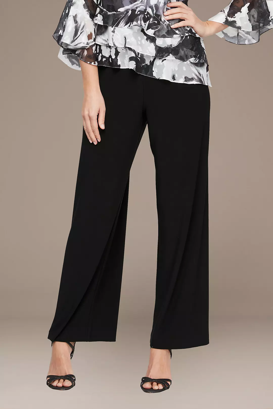 Alex Evenings Special Occasion Chiffon Pull-On Pants