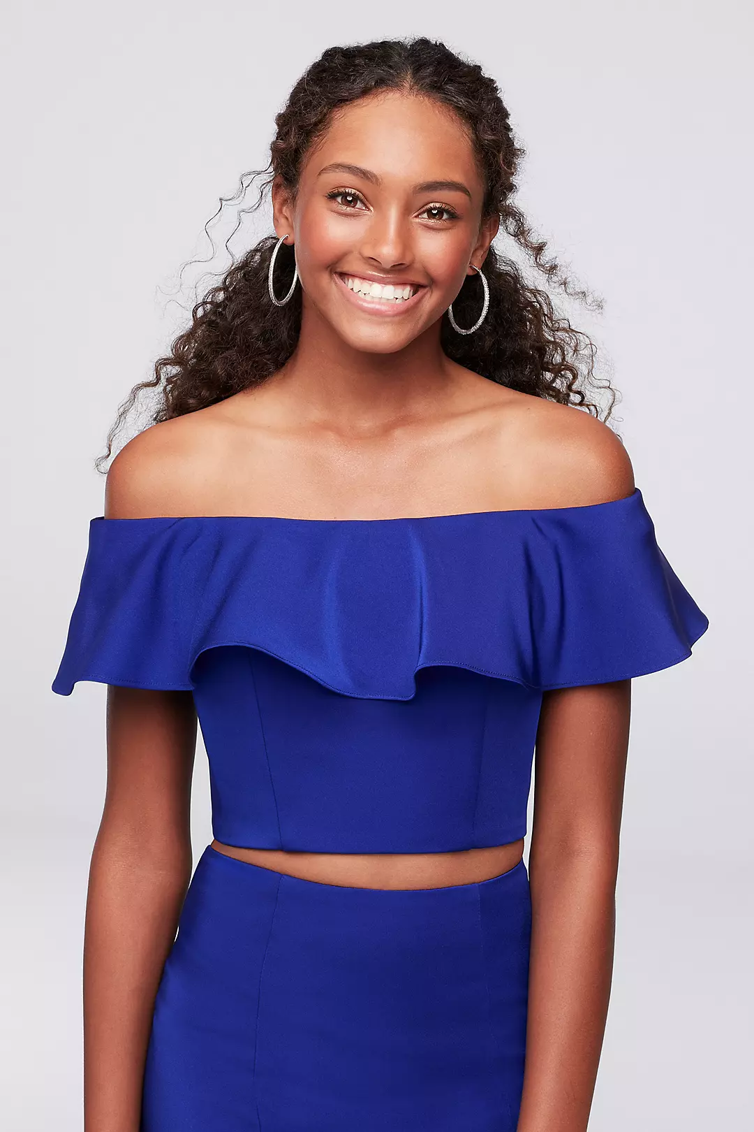 Ruffled Off-the-Shoulder Two-Piece Mermaid Dress Image 3