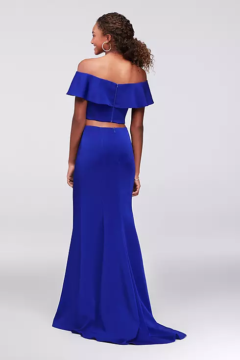 Ruffled Off-the-Shoulder Two-Piece Mermaid Dress Image 2