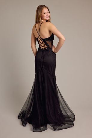 Black Mermaid Trumpet Dress