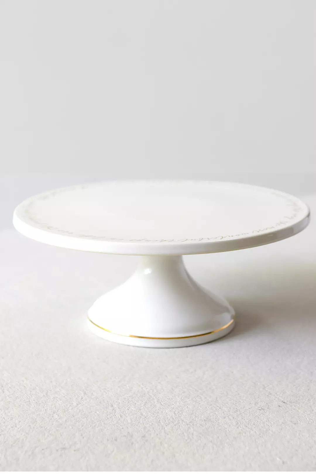 Gilded Trim Ceramic Cake Stand Image