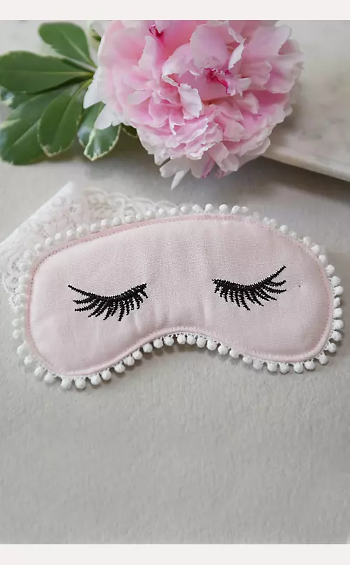 Eyelash Sleep Mask with Pompoms Image 1