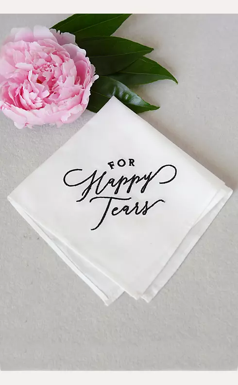 For Happy Tears Embroidered Handkerchief Image 1