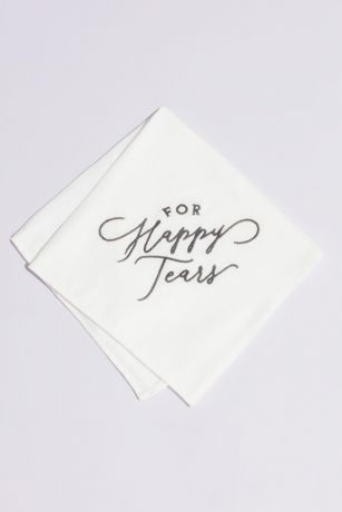 For Happy Tears Embroidered Handkerchief