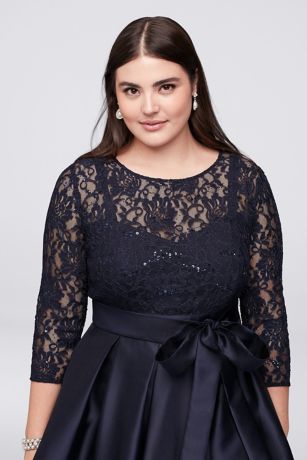 plus size high low ball gown