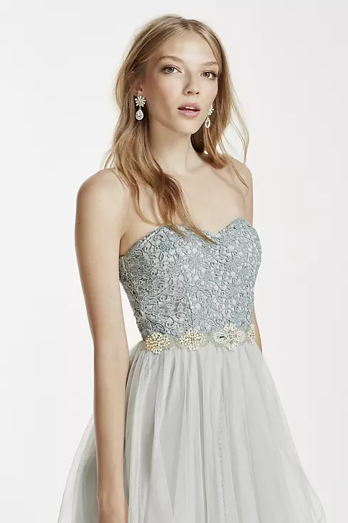 Sequin and Pearl Embellished Tulle Dress Image 3