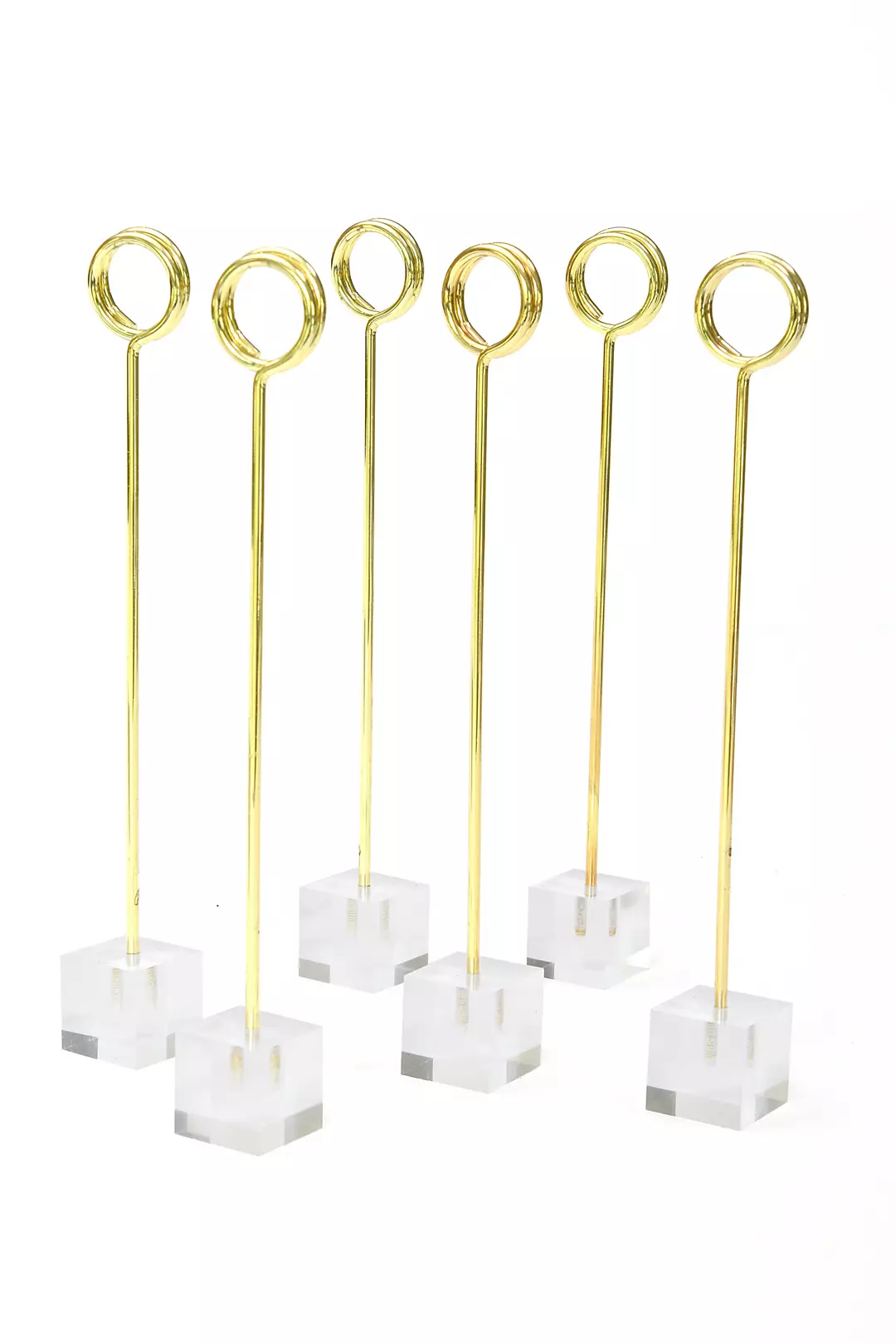 Clear and Gold Table Number Stand Set Image