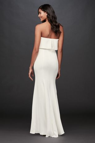 White Strapless Sheath Dress