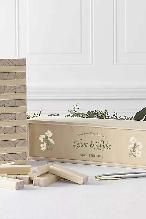 Personalized Floral Building Block Guestbook Image 5