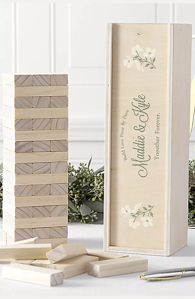 Personalized Floral Building Block Guestbook Image 3