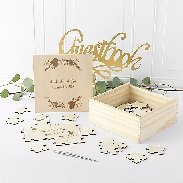 Personalized Wooden Guest Book Puzzle Image