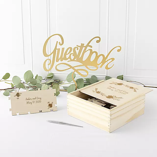 Personalized Wooden Guest Book Puzzle Image 3