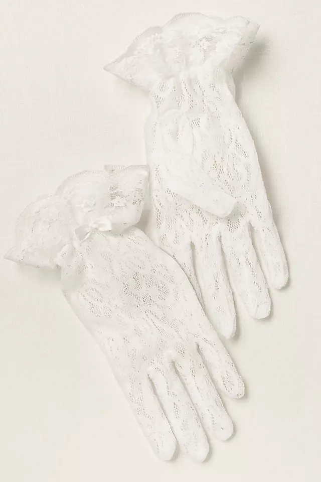 Girls Lace Wrist-Length Gloves Image