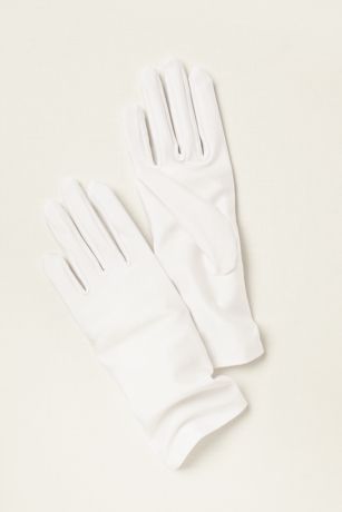 white ball gown gloves