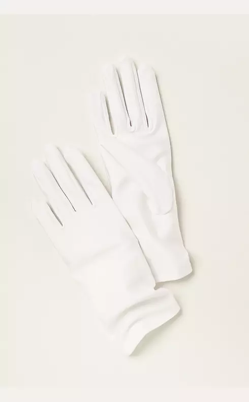 Matte Satin Wrist Length Gloves Image 1