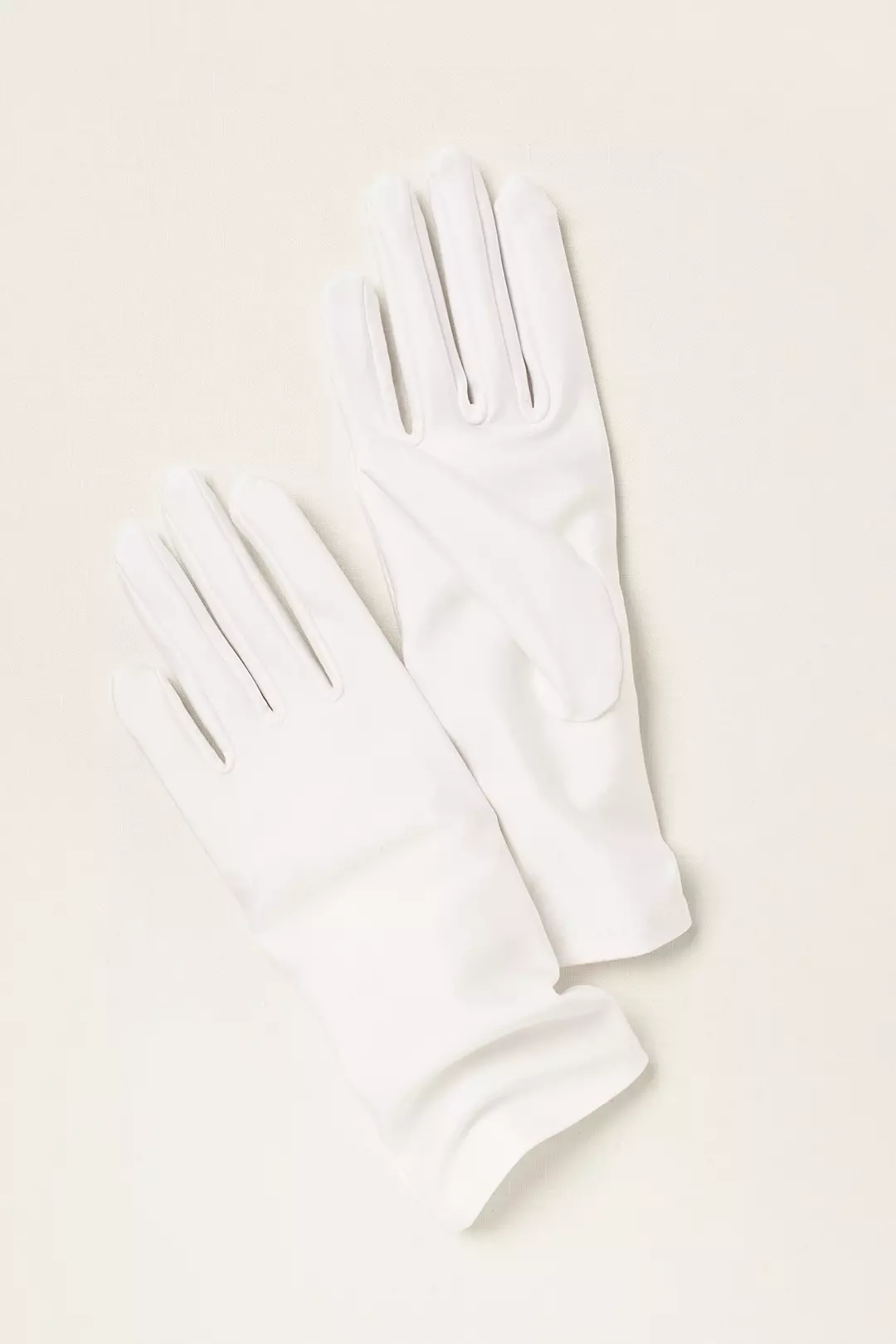Matte Satin Wrist Length Gloves Image
