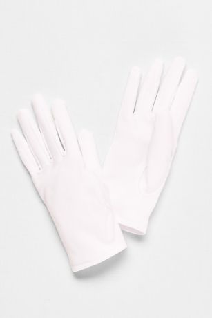 long white silk gloves