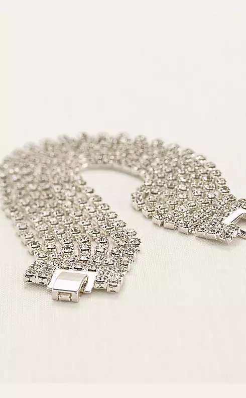 Seven Row Crystal Clasp Bracelet Image 2