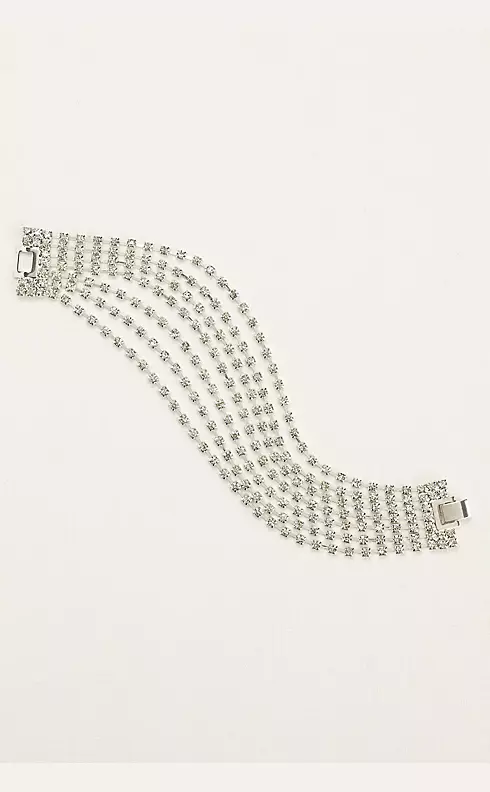 Seven Row Crystal Clasp Bracelet Image 1