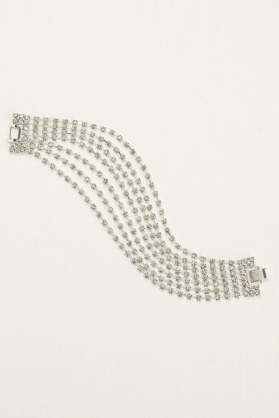 Seven Row Crystal Clasp Bracelet Image 3