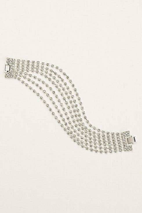 Seven Row Crystal Clasp Bracelet Image