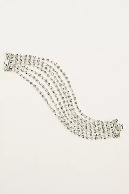 Seven Row Crystal Clasp Bracelet Image 1