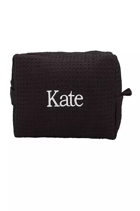 Personalized Waffle Weave Cosmetic Bag Image 1