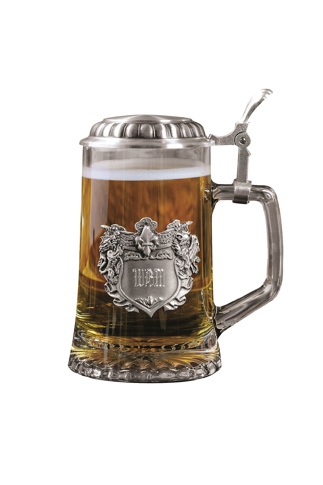 Personalized Glass Tankard with Plaque Image 1