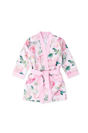 Personalized Pink Floral Flower Girl Kimono Robe David's Bridal