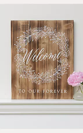Welcome To Our Forever Wood Sign Image 1