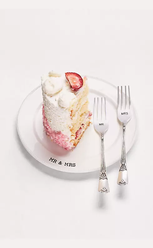 Embossed Mr and Mrs Cake Tasting Set Image 3