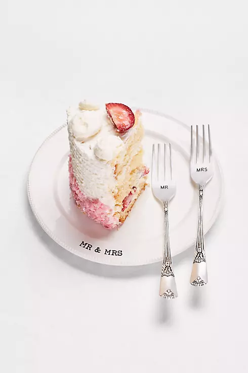 Embossed Mr and Mrs Cake Tasting Set Image 3