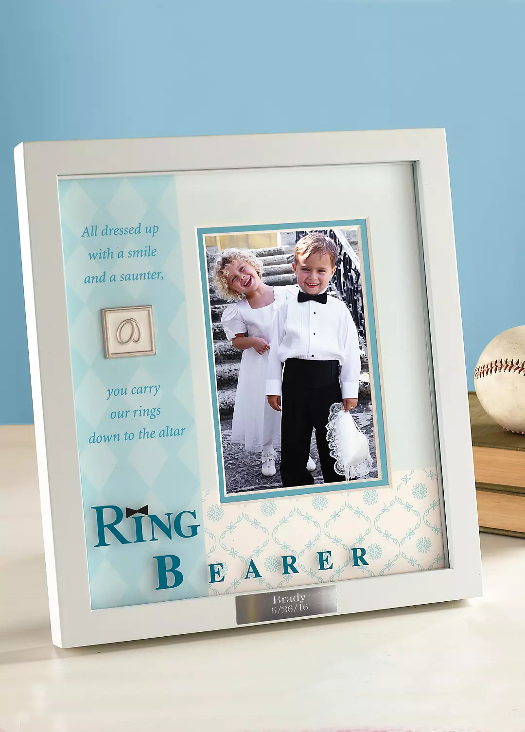 Personalized Ring Bearer Frame with Plaque Image