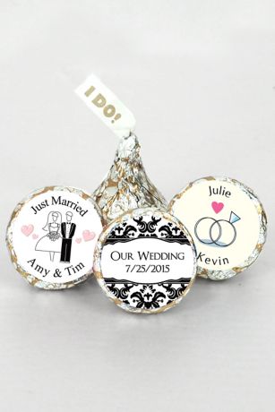 Pers I DO Classic Wedding Silver and Gold Kisses