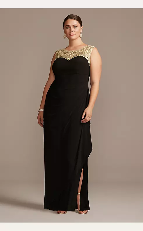 Matte Jersey Plus Size Dress with Embellishment Image 1