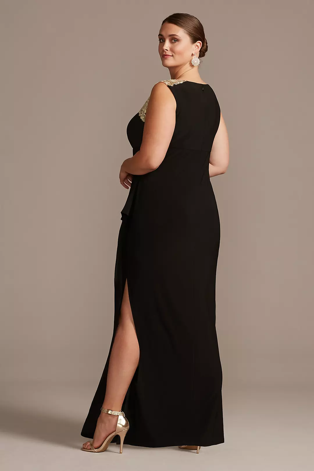 Matte Jersey Plus Size Dress with Embellishment Image 3