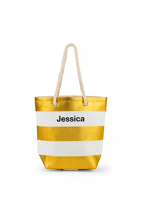 Personalized Bliss Striped Tote Image 1